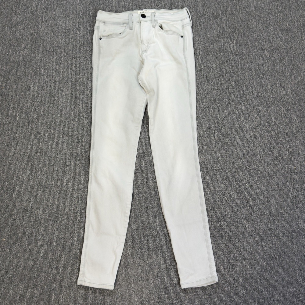 Frame Denim Jeans Womens 24 Gray Le High Skinny High Rise Stretch Light Gray‎